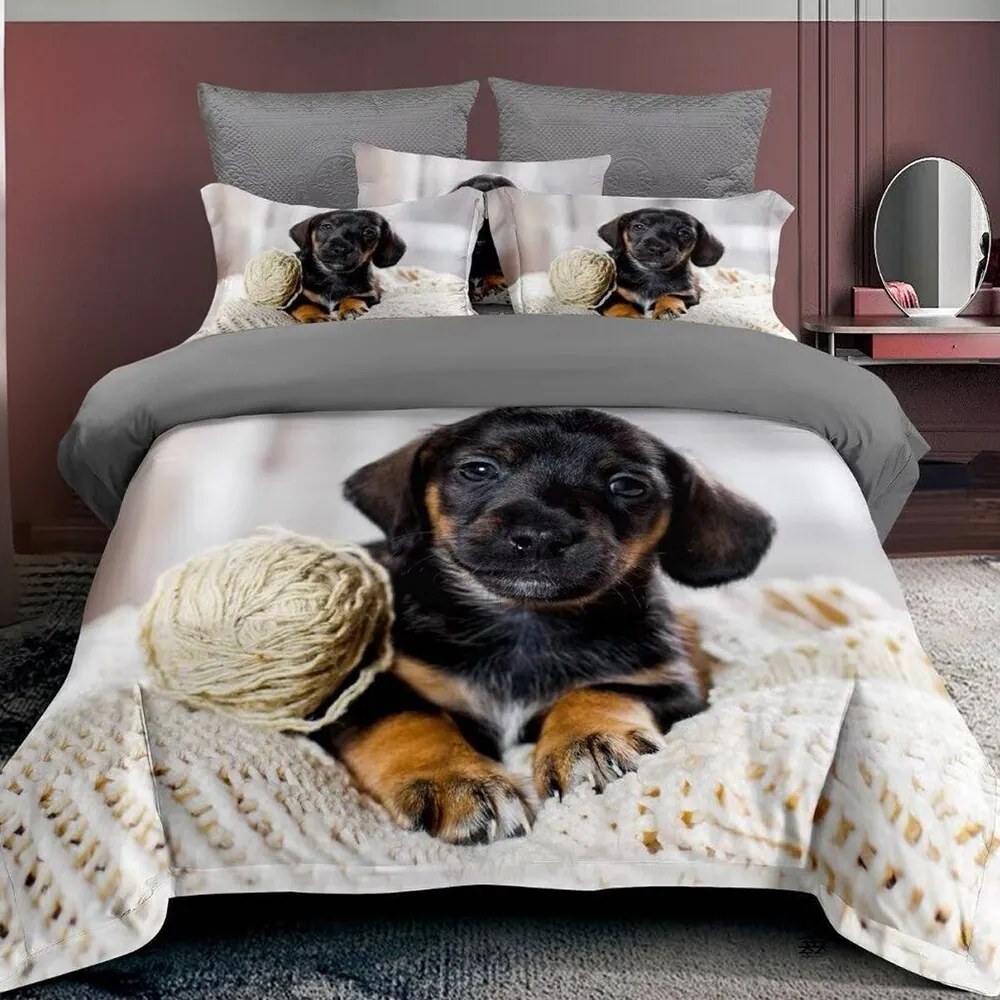 Obliečky BADGER CUTE 3-dielna sada 140x200 cm