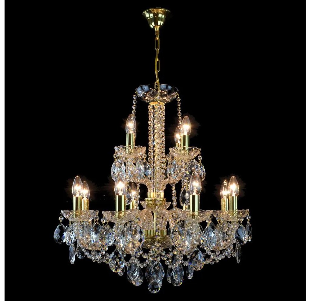 Wranovsky JWZ125122230 - Krištáľový luster na reťazi MARIERA 12xE14/40W/230V