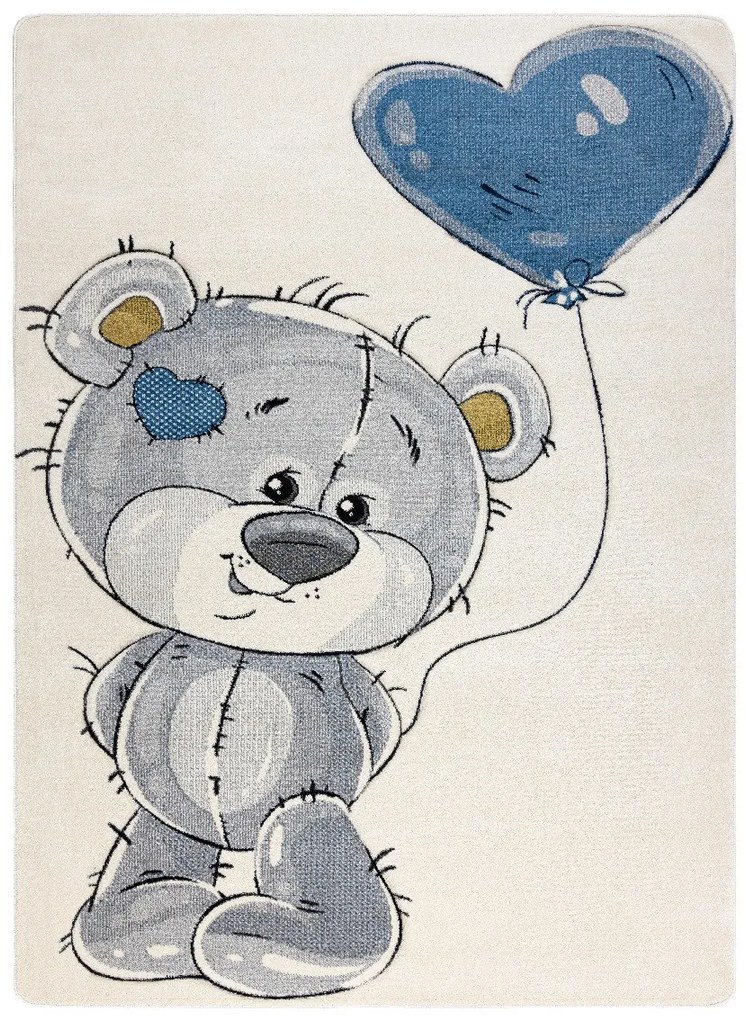 Detský kusový koberec Petit E1593 Teddy bear cream, 140x190, šedá, detská izba, Dywany Łuszczów