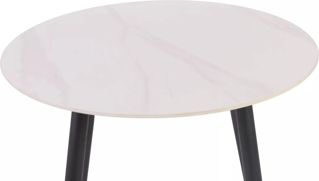 Okrúhly jedálenský stôl Rion 90 cm biely/čierny