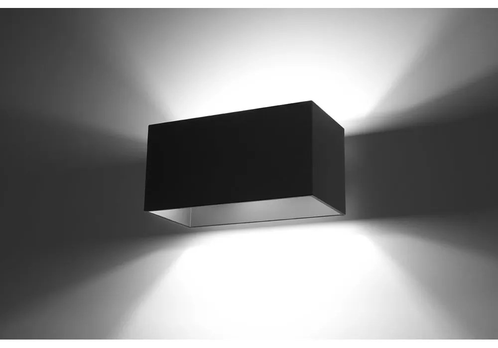 Čierne nástenné svietidlo Nice Lamps Geo Maxi