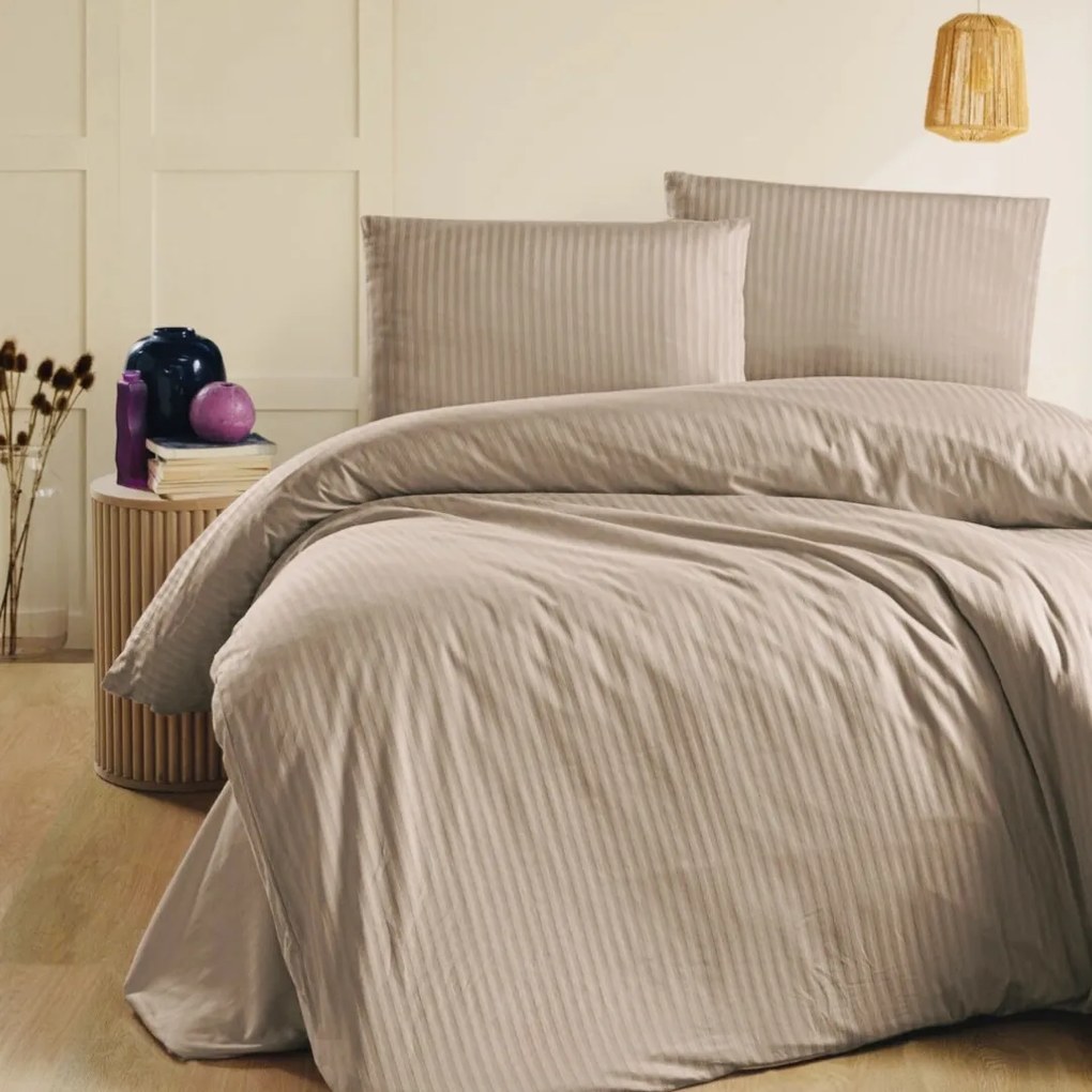 Obliečky damaškové svetlo béžovo hnedé 200x140cm+90x70cm TiaHome