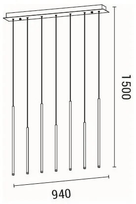 LED Luster na lanku LED/16W/230V 3000K