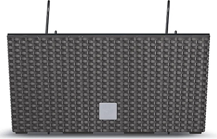 Plastový balkónový kvetináč DRC400W 39,5 cm - hnedá