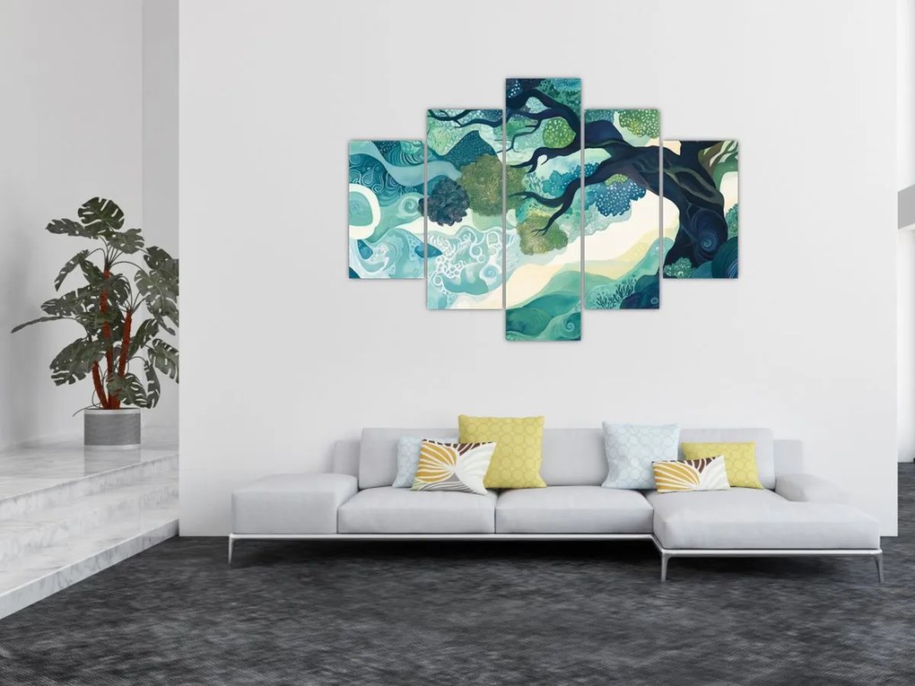 Obraz – Zelená koruna stromu života (150x105 cm)