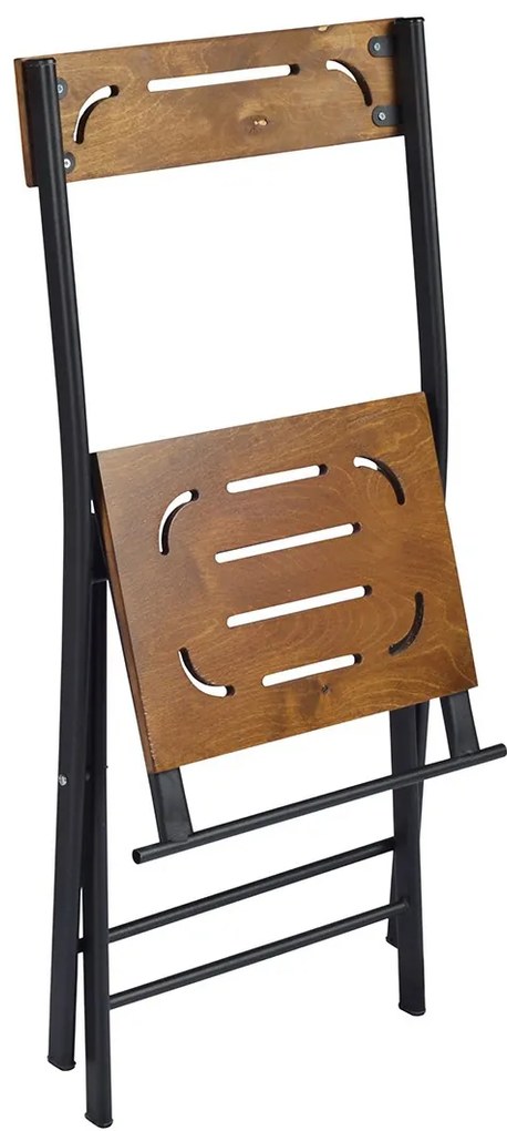 Súprava záhradného stola a stoličiek (3 kusy) Bonita (orech + čierna). Akcia -19%. Vlastná spoľahlivá doprava až k Vám domov. 1083037