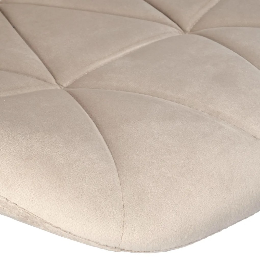 Barová stolička GORDON zamatová béžová/čierna