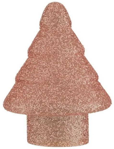 Dekoračné svietiace ružový sklenený stromček Pearl pink - Ø 17 * 22cm
