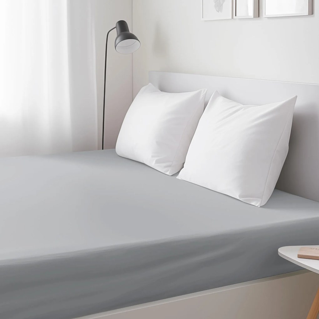 Goldea bavlnená napínacia plachta - sivá 90 x 200 cm