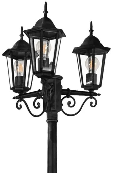 Vonkajšia lampa 3xE27/20W/230V IP43 2,58 m čierna