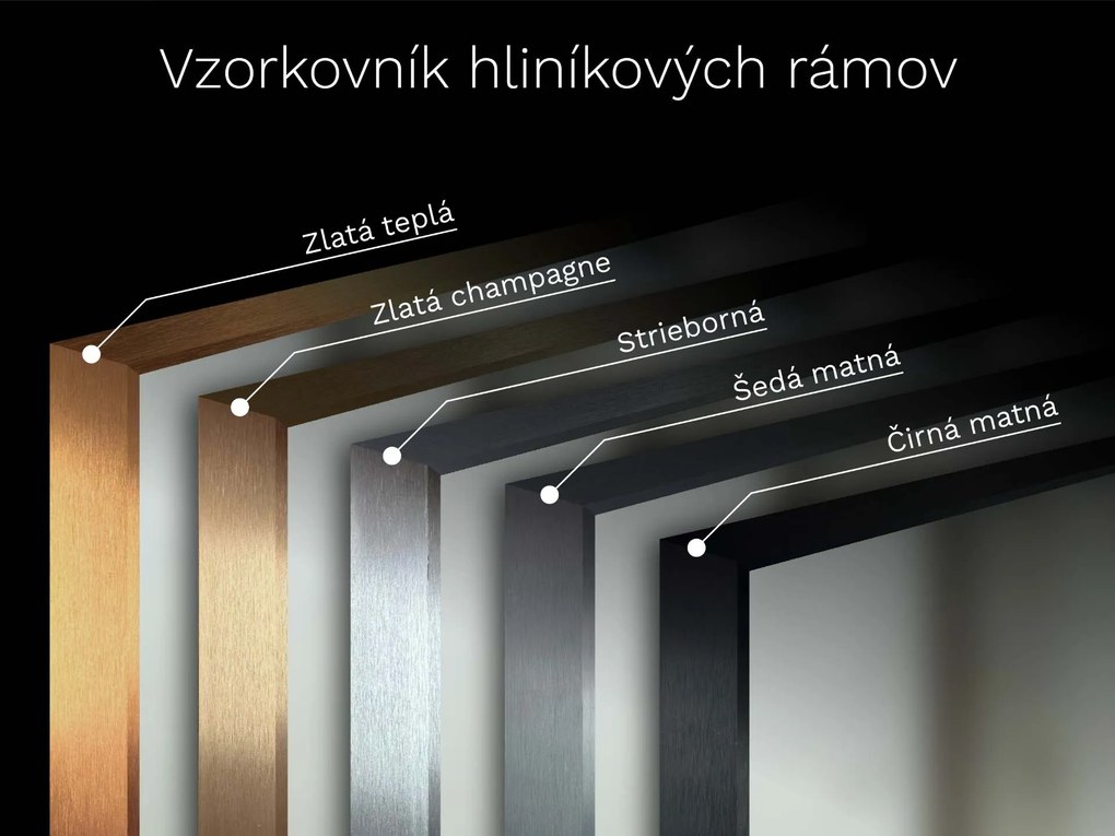LED zrkadlo v ráme do kúpeľne M3