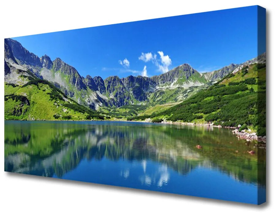 Obraz Canvas Hora jazero príroda 140x70cm