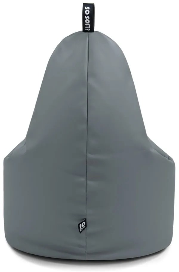 Tmavomodrý detský sedací vak z imitácie kože Lull M – So Soft?