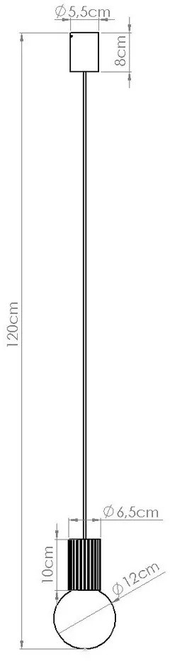 Vínové závesné svietidlo so skleneným tienidlom ø 12 cm Orbital – Sollux