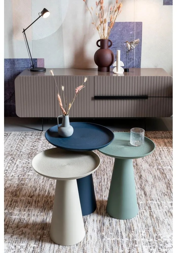 Kovový okrúhly odkladací stolík ø 34,5 cm Ringar – White Label