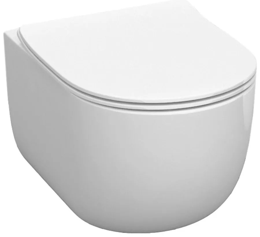 Kerasan Kerasan, FLO závesná WC misa, Rimless, 37x54 cm, biela, 311101