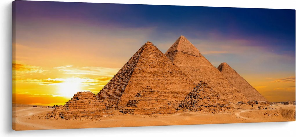 Obraz - Egyptské pyramídy (120x50 cm)