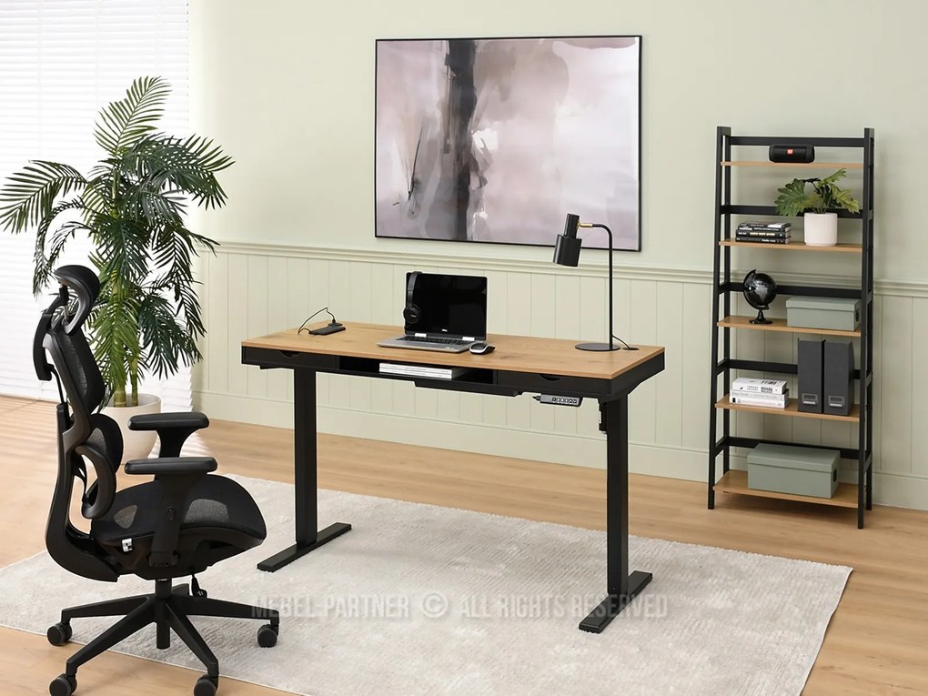 PC stolík Osto 140 (dub čierny + čierna). Akcia -18%. Vlastná spoľahlivá doprava až k Vám domov. 1109839