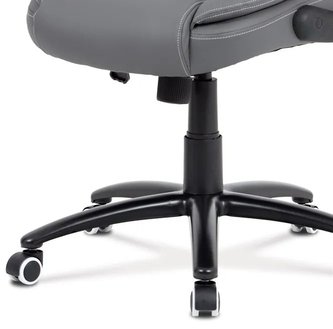 Autronic BONTEC Kancelárske kreslo, hojdací mechanizmus, šedá ekokoža, KA-G301 GREY Farba: Šedá