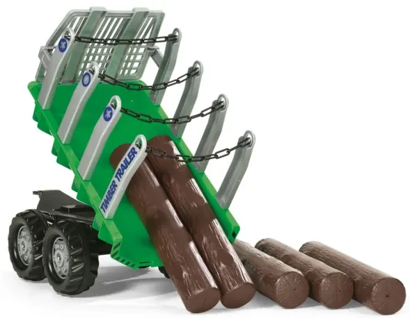 Príves na drevo Rolly Toys 122158 zelený, dvojnápravový