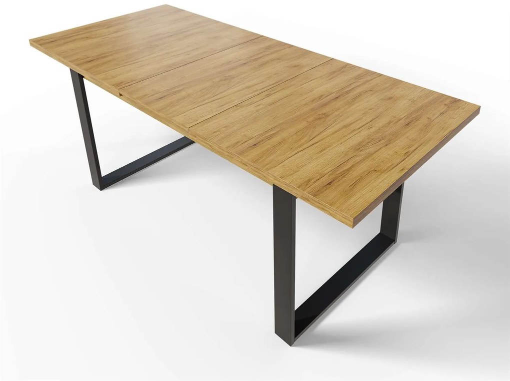 Rozkladací jedálenský stôl GRANDE 150 - 190 x 80 cm Kraft zlatý