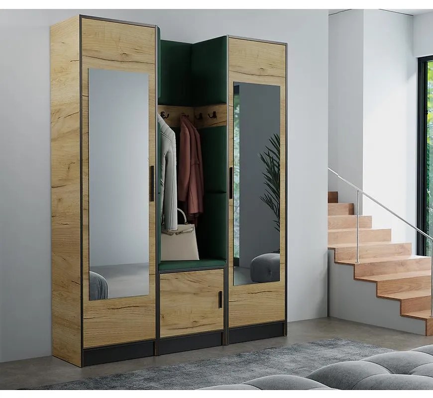 Predsieňový nábytok Roj 12 craft + Kronos 19 zelená