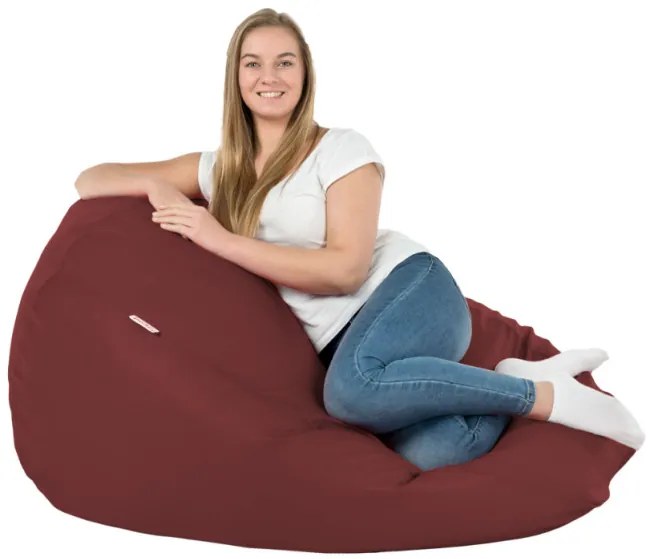 Sedací vak SAKO bordový ekokoža