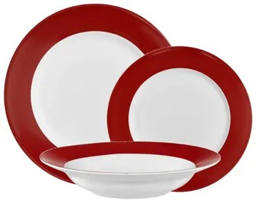 Aura Red tanierová sada pre 6 osôb, 18 ks
