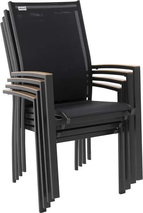 Doppler EXPERT WOOD antracit, stohovateľné kreslo