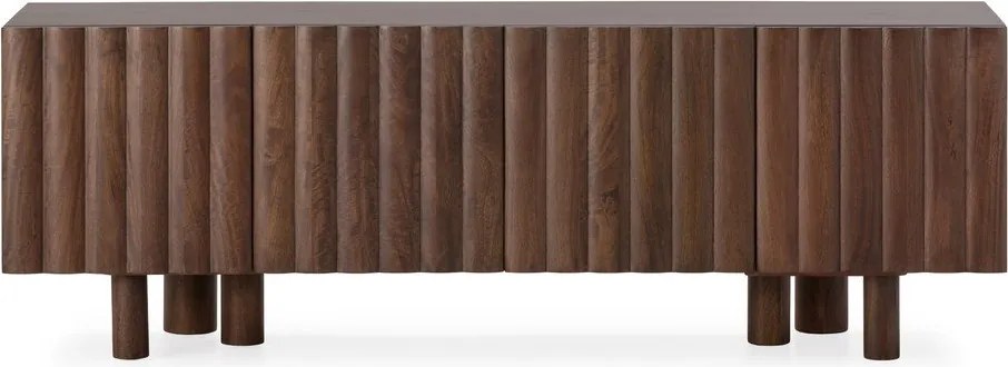 Hnedý TV stolík z mangového dreva 160x55x40 cm Tamira – MOME