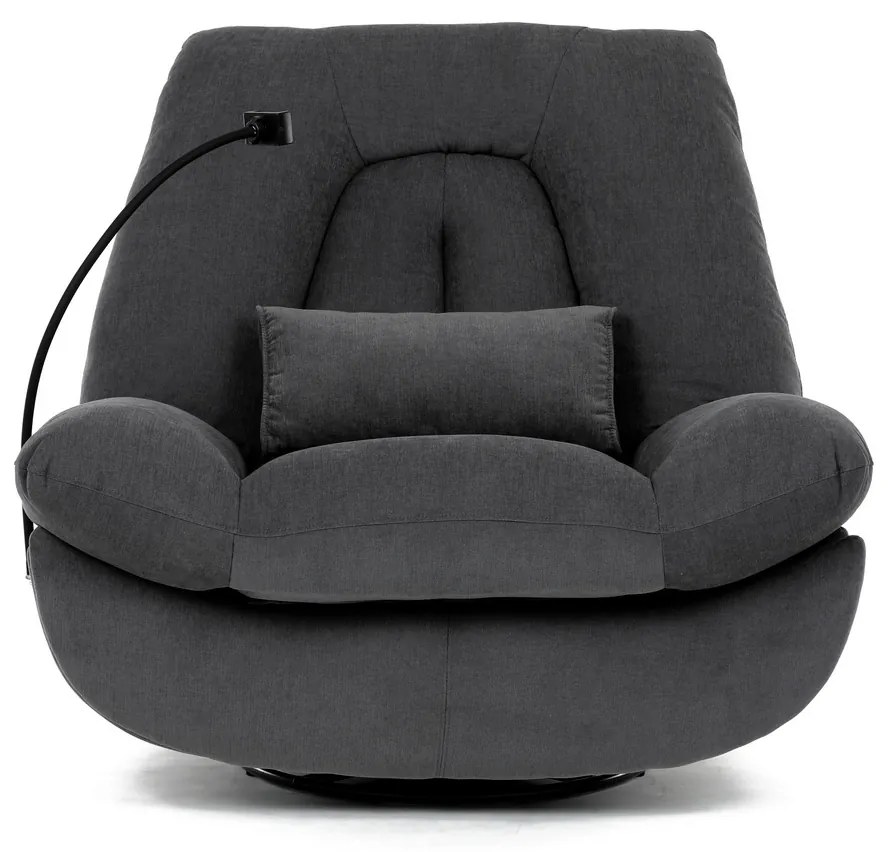 Elektrické polohovateľné kreslo s integrovanýmovládaním, sivé