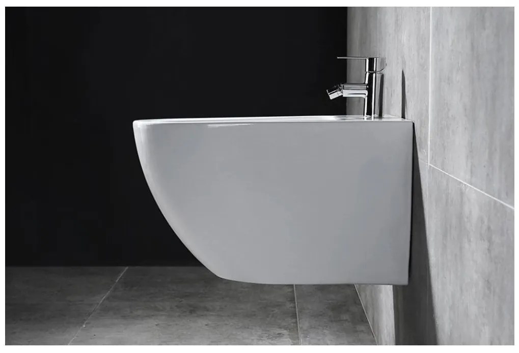 Rea Carlo mini - Závesný bidet, biela, REA-C2276