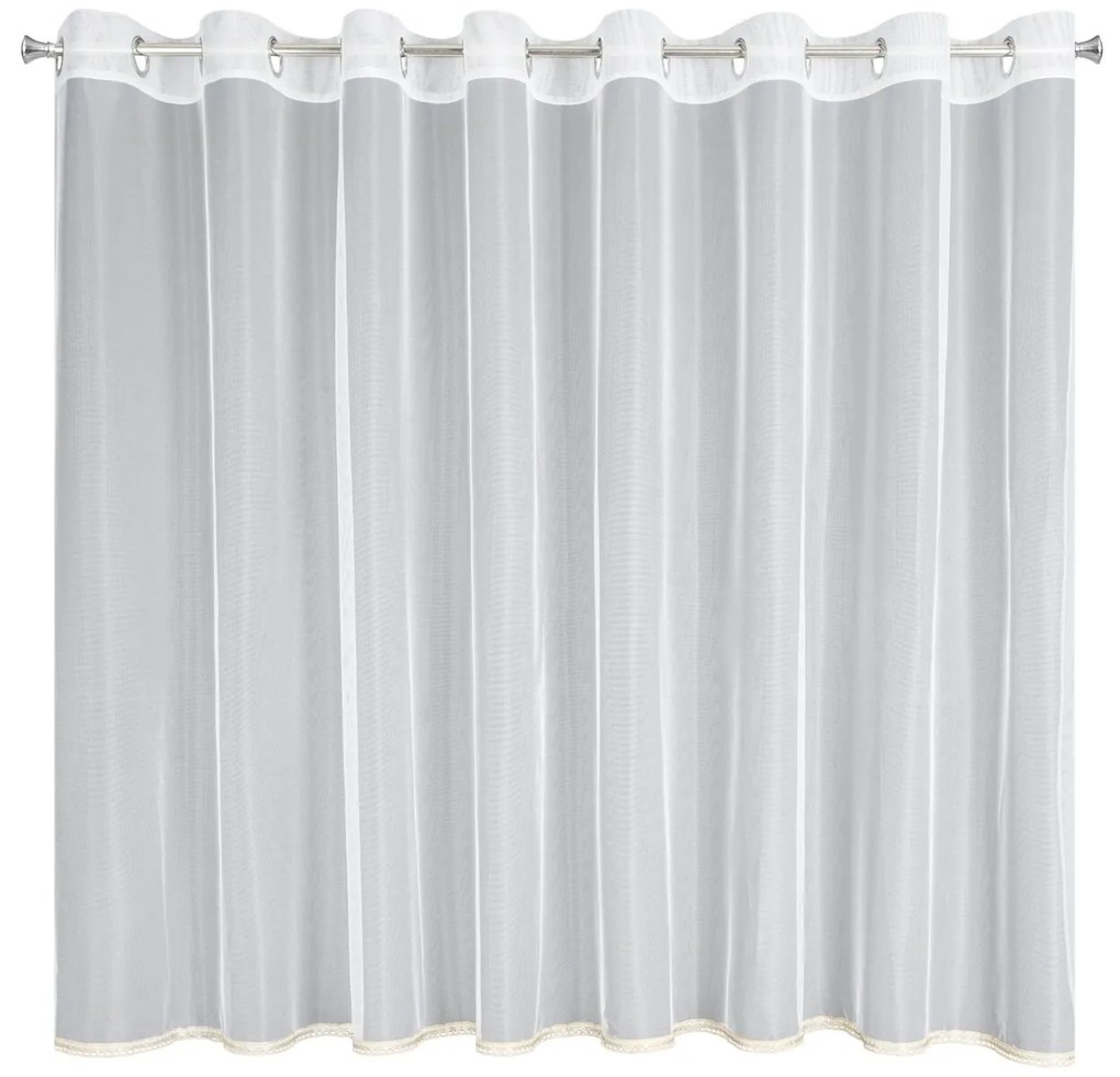 ZÁCLONA NA KRÚŽKOCH CASSIE 300X150 CM BIELA
