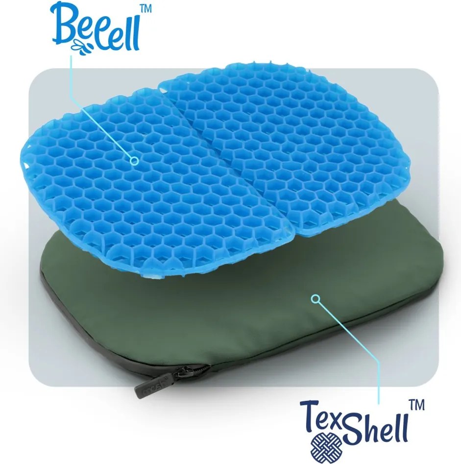 Cestovný podsedák MOSH Kamper light tmavá khaki / čierna