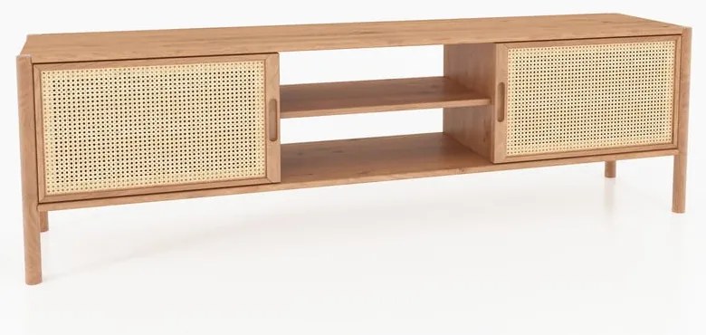 TV stolík z dubového dreva 204x64 cm Pola - The Beds