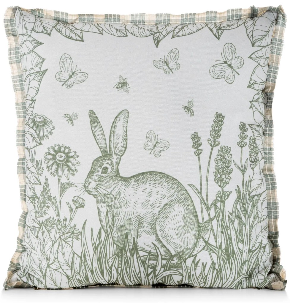 VEĽKONOČNÁ DEKORAČNÁ OBLIEČKA NA VANKÚŠ EASTER61 45X45 CM VZOROVANÁ