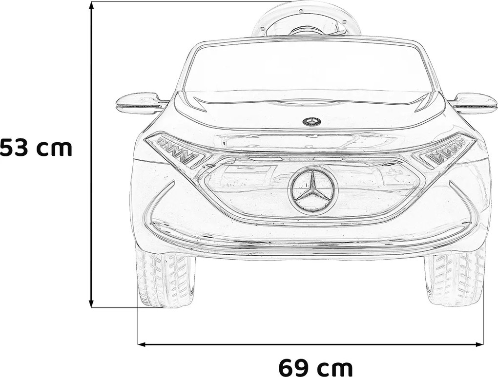 Ramiz Elektrické auto Mercedes Benz AMG EQA pre deti čierne