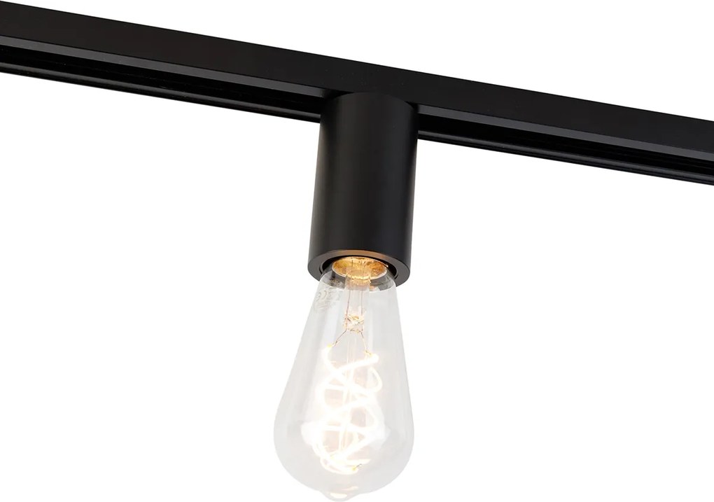 Zásuvka E27 so závesom na koľajnicu pre 1-fázovú koľajnicu čierna - Jeana