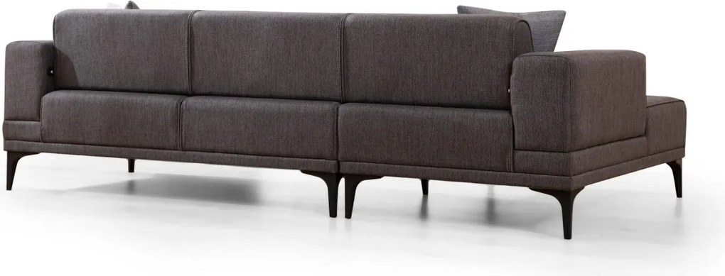 Rohová sedací souprava Horizon 250 cm tmavě šedá levá