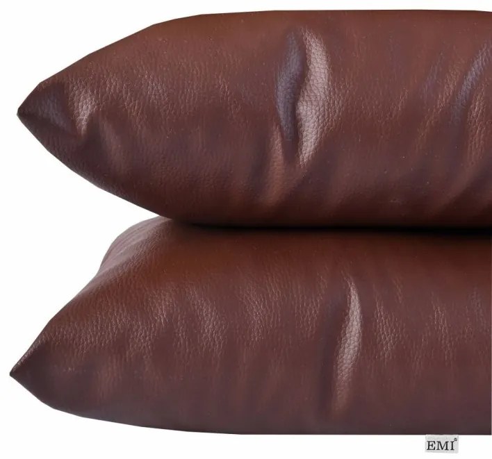 Vankúš hnedý ekokoža EMI, Vankúš 40x40 cm