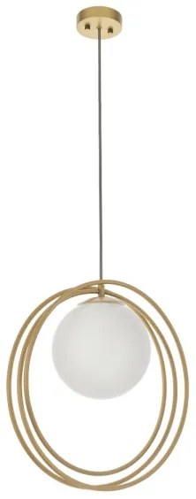 Endon 92488 - Luster na lanku EMILIO 1xE27/10W/230V zlatá/biela