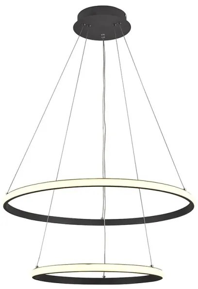 LED Stmievateľný luster na lanku LED/75W/230V 3000-6500K + diaľkové ovládanie