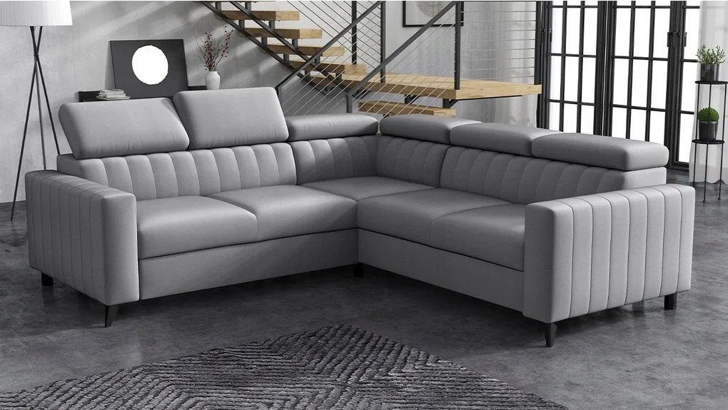 Rohová sedačka Laviosuna 2R2 (sivá) (s úl. priestorom)