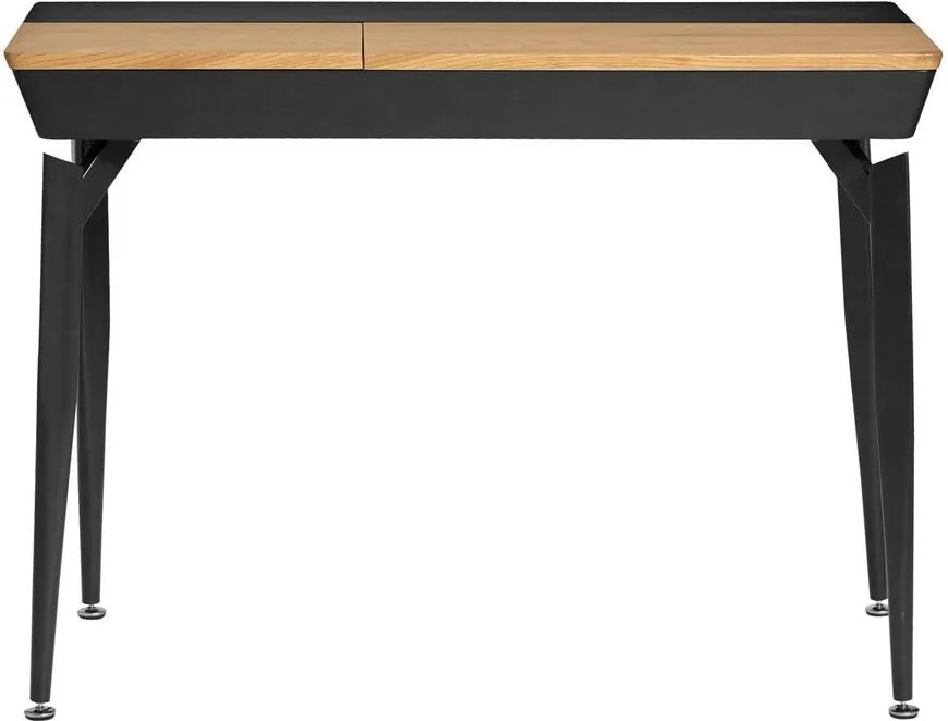Čierny pracovný stôl s úložným priestorom Marckeric Cira