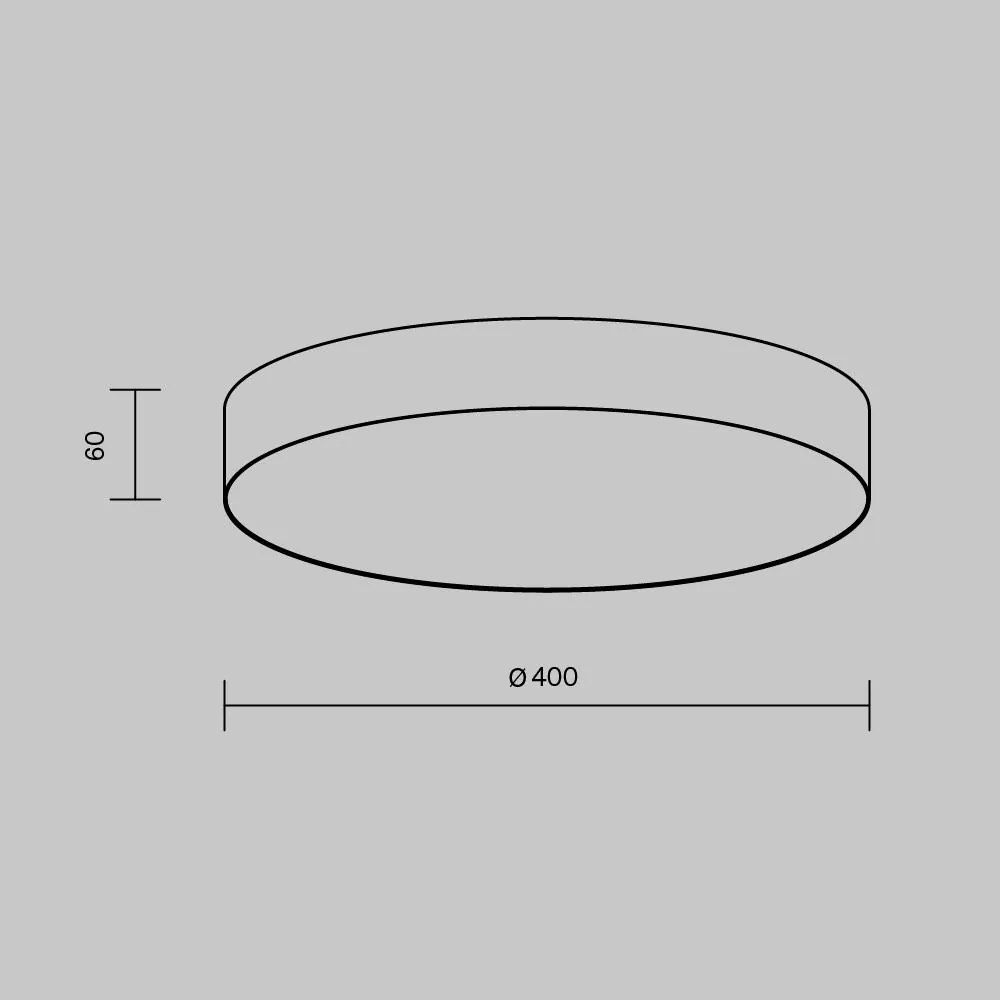 Stropné svietidlo MAYTONI ZON 3000K C032CL-45W3K-RD-B