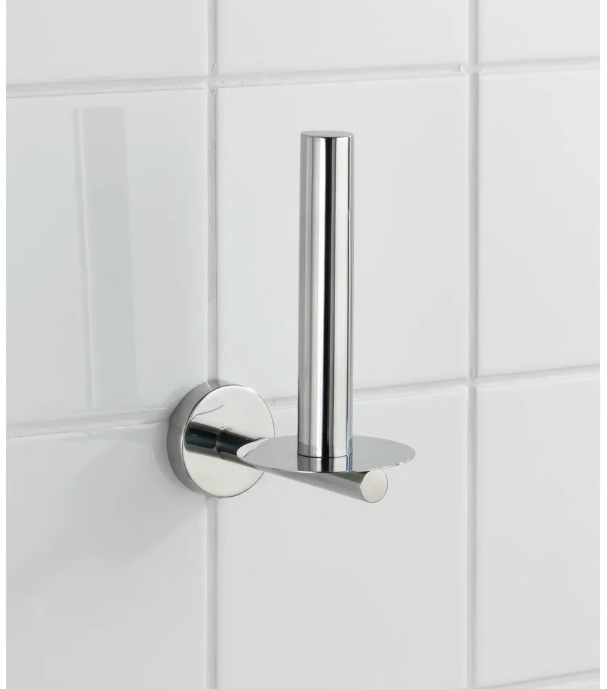 Nástenný držiak na toaletný papier z nehrdzavejúcej ocele v lesklej striebornej farbe Bosio – Wenko