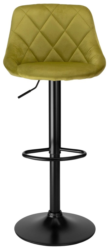 Barová stolička CYDRO BLACK s výškovým nastavením olivová