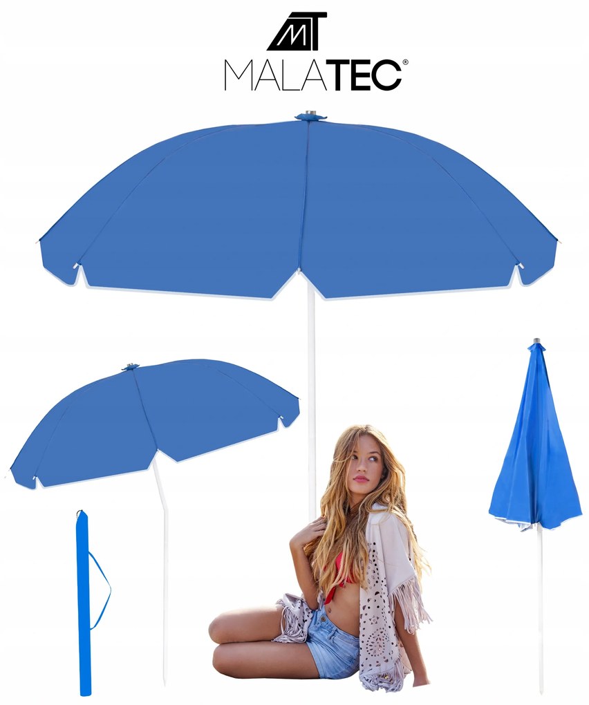 Malatec 10193 Slnečník modrý 200 cm