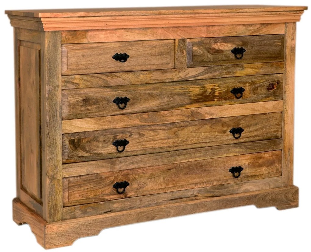 furniture-nabytek.cz - Zásuvková komoda z masívneho manga 120x90x45