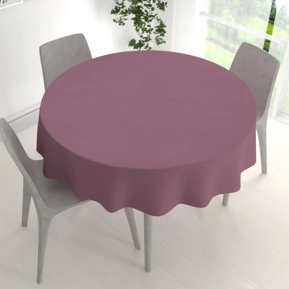 Biante Veľký dekoračný okrúhly obrus BKU-103 Lila Ø 260 cm